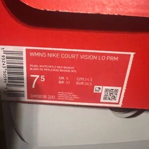 Nike Court Vision beige and rose size 7.5